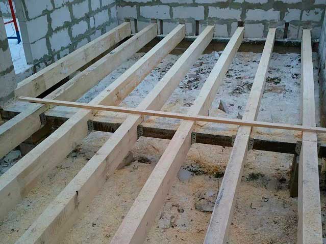 Укладка лаг для пола своими руками